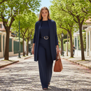 Conjunto Ana Paula - 3 Peças (Blusa + Calça + Casaco leve)