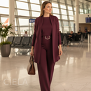 Conjunto Ana Paula - 3 Peças (Blusa + Calça + Casaco leve)