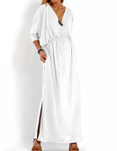 Vestido Isa - Decote em V | Super Fresco e Solto (Verano 2025)